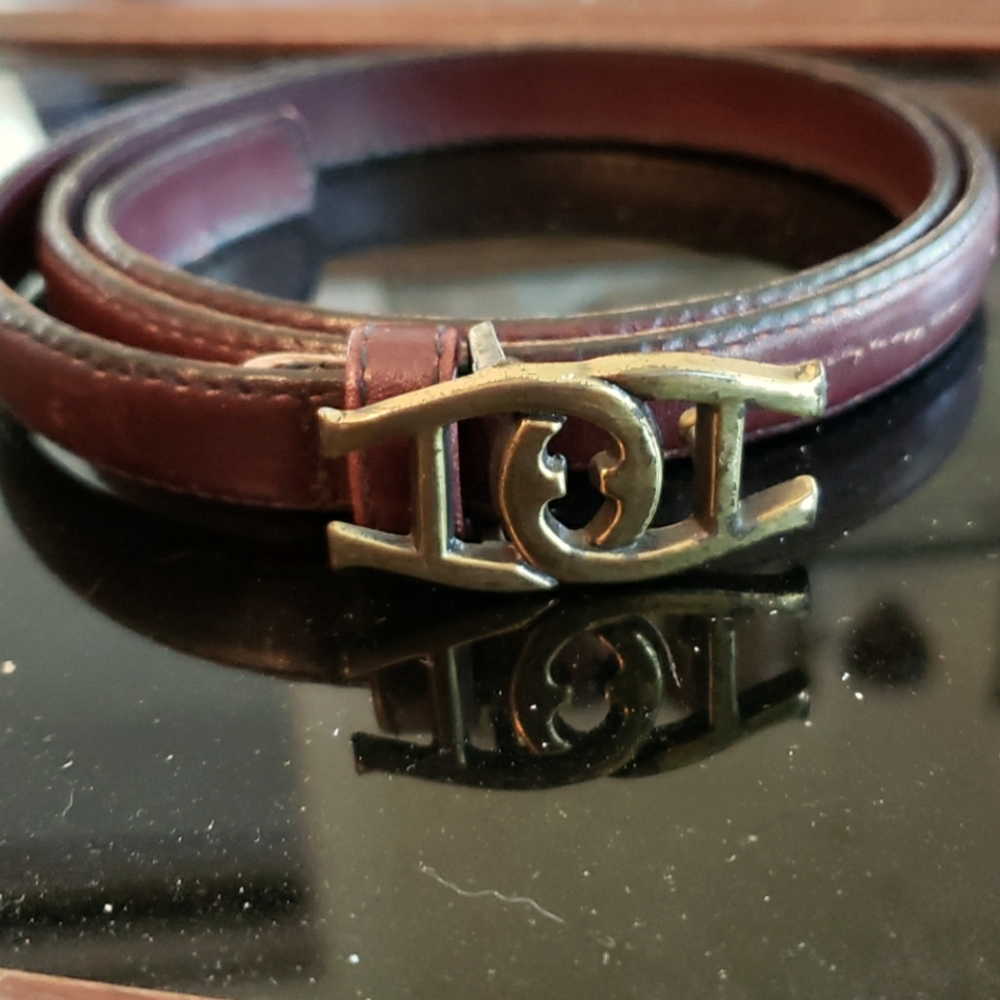 Vintage Etienne Aigner Skinny Leather Belt